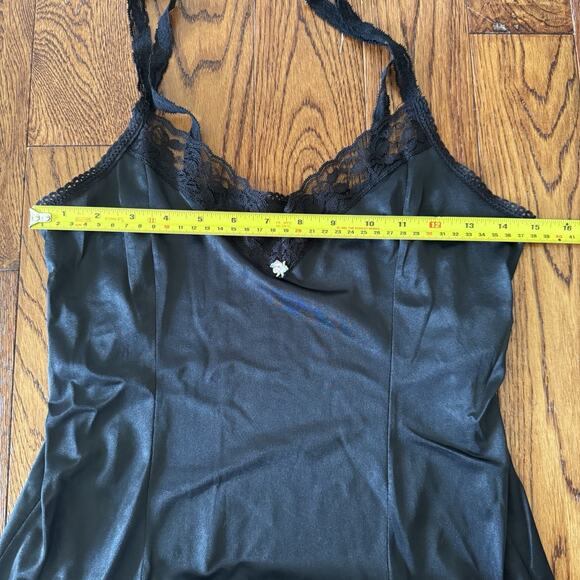 VTG Cami Ladies 36 Baby Doll Black Lace Straps Coquette Feminine Romantic USA - Picture 8 of 12
